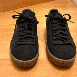 Black-on-Black Suede Gum Men's Sneakers